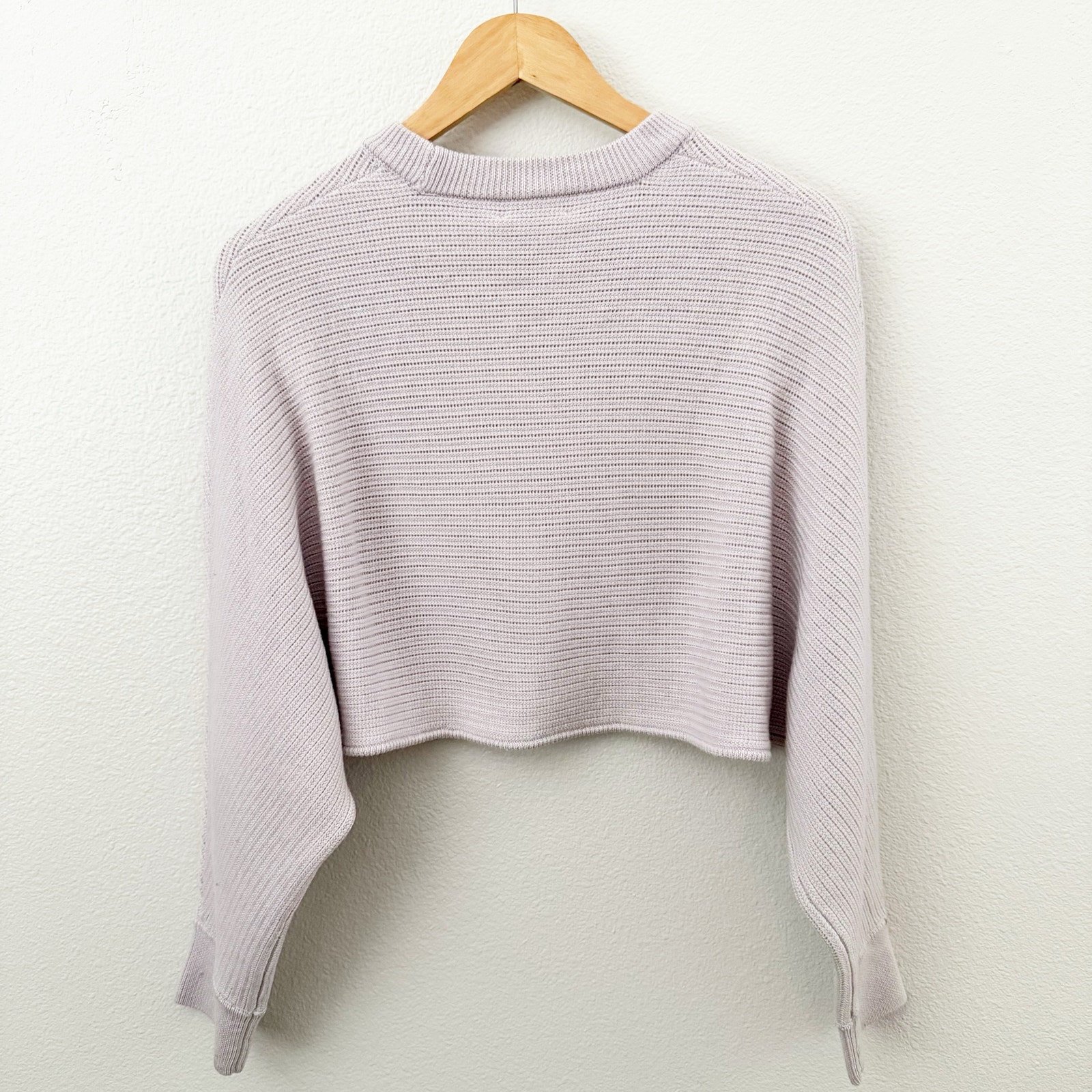Wilfred Free X Aritzia | Lolan Sweater Cropped 100% Merino Wool Lavender | Small — image 6 of 8